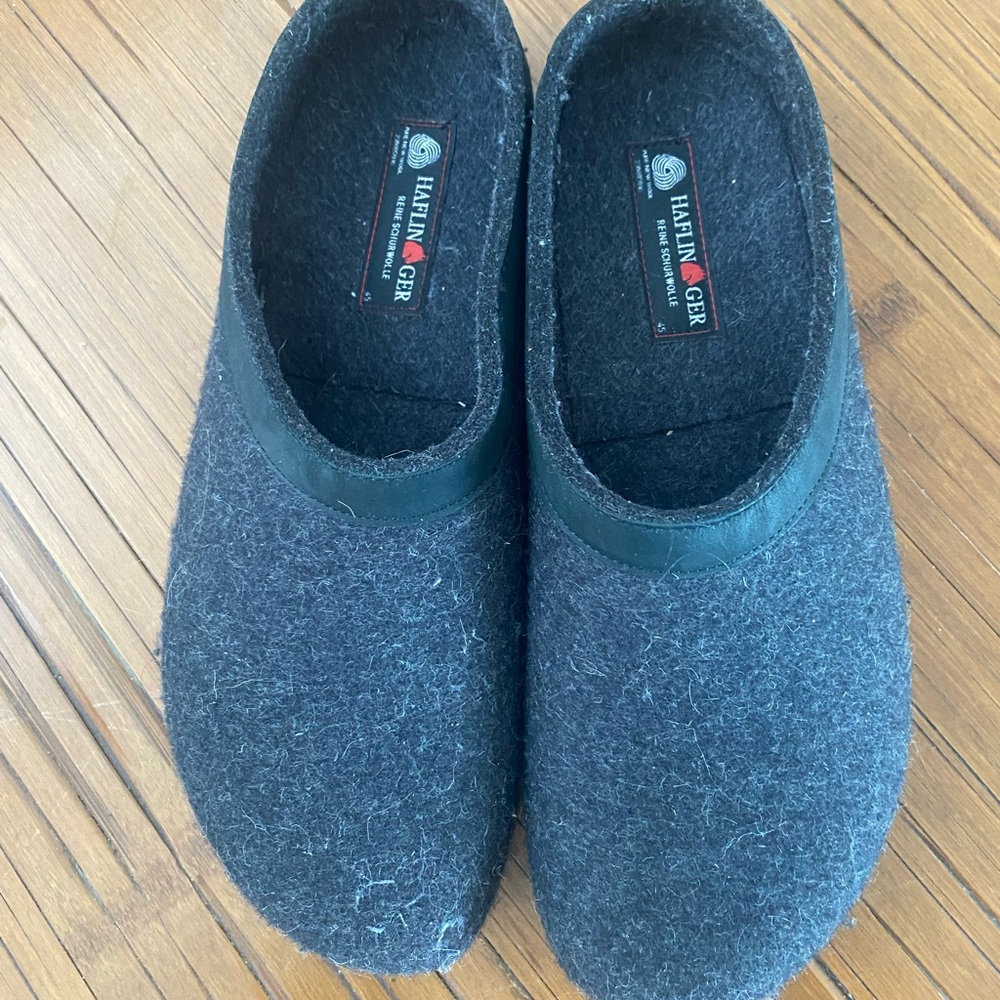 Haflinger Men’s Gray Wool Felt Clog